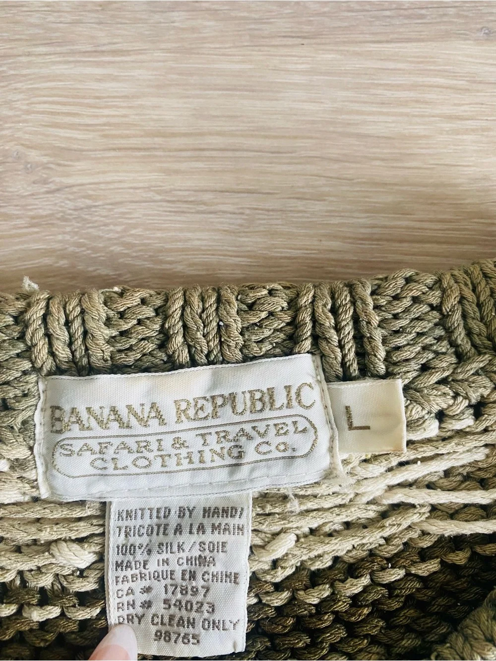Vintage Safari Banana Republic Silk Sweater Aztec Western Knit Sweater L